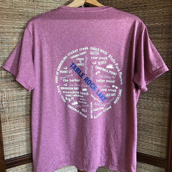 Upcycled Table Rock Lake Soft T-Shirt: Landmarks & Marinas Graphics, Size L - Picture 13 of 15